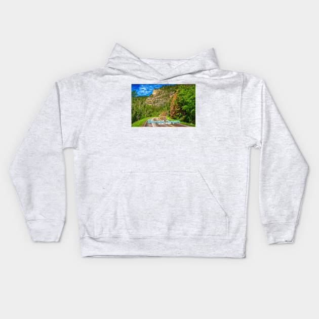 Spearfish Canyon Scenic Byway Kids Hoodie by Gestalt Imagery